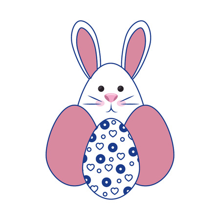 bunny animal egg easter vector icon illustration graphic designのイラスト素材