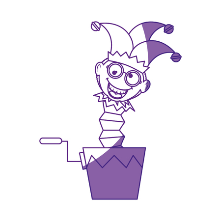 jack box toy vector icon illustration graphic designのイラスト素材