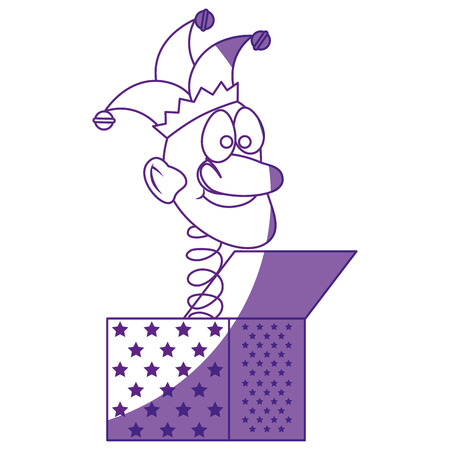 jack box toy vector icon illustration graphic designのイラスト素材