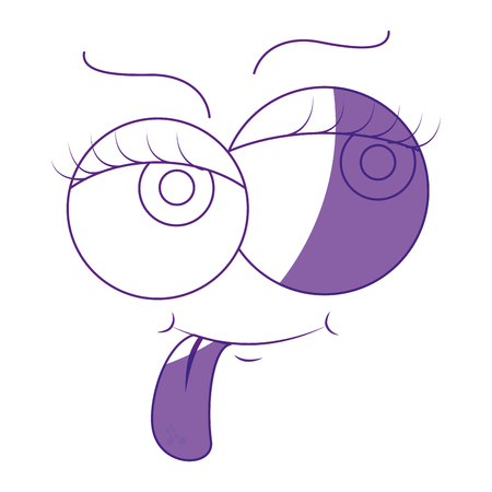 funny face crazy eyes vector icon illustration graphic designのイラスト素材