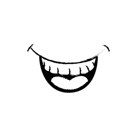 smile fun cartoon vector icon illustration graphic designのイラスト素材