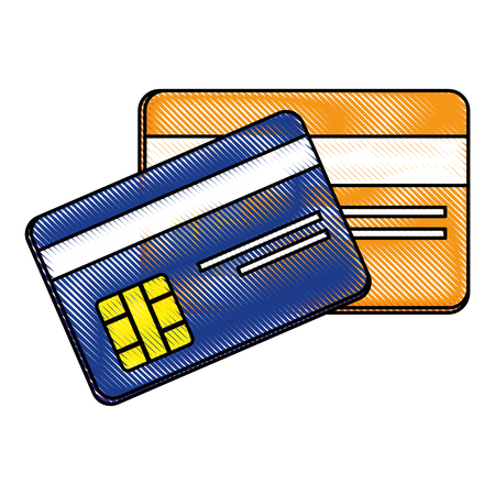 credit cards bank vector icon illustration graphic designのイラスト素材