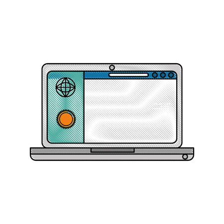 pc laptop business vector icon illustration graphic illustrationのイラスト素材