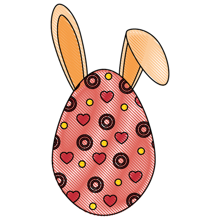 egg easter bunny decor vector icon illustration graphic designのイラスト素材