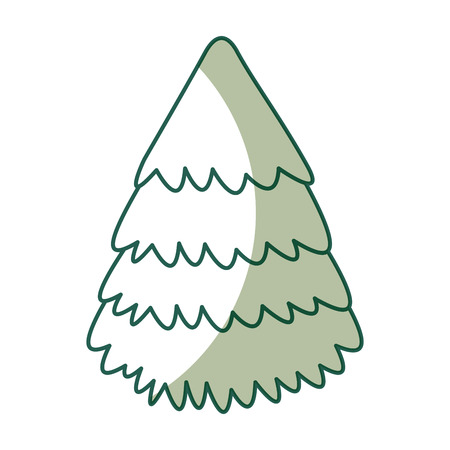 cute shadow Christmas tree vector graphic designのイラスト素材