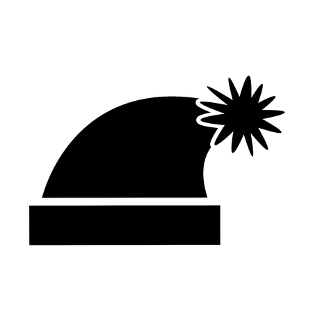 cute black icon christmas hat vector graphic designのイラスト素材