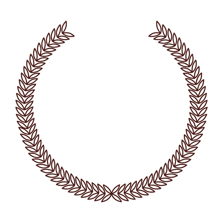 brown round emblem icon vector grpahic designのイラスト素材