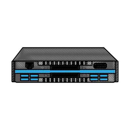 scribble black modem cartoon vector graphic designのイラスト素材