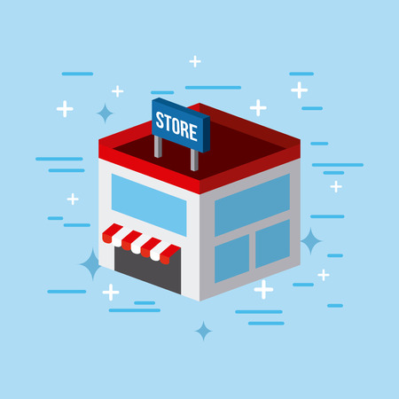shop center image flat vector icon illustration design graphicのイラスト素材