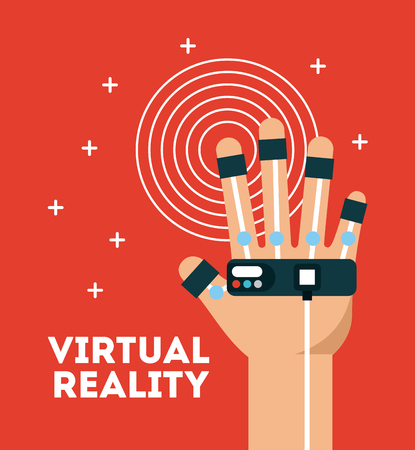 virtual reality flat icon vector illustration design graphicのイラスト素材