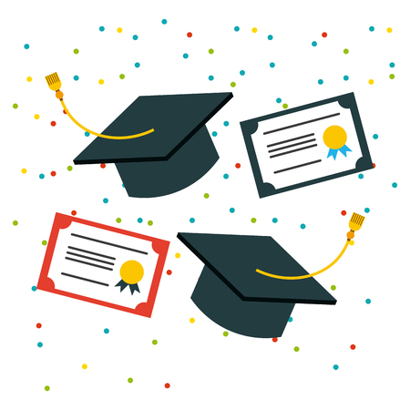 student graduate flat icon vector illustration design graphicのイラスト素材