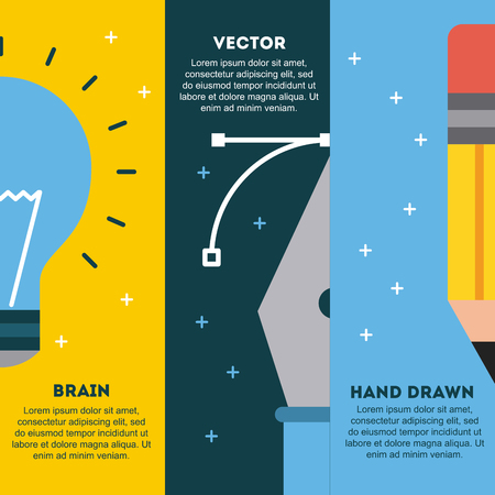 creative process flat illustration icon vector design graphicのイラスト素材