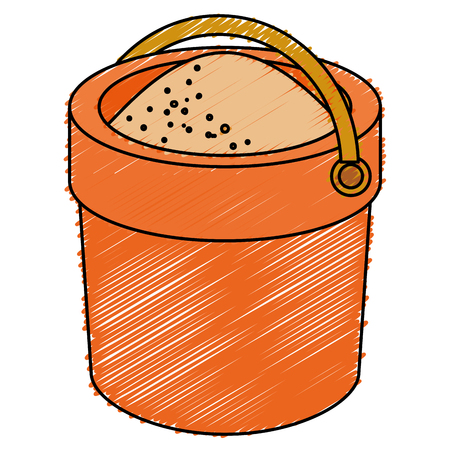 sand bucket isolated icon vector illustration designのイラスト素材
