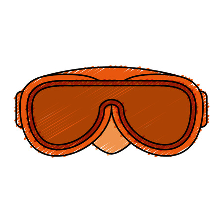swimming googles isolated icon vector illustration designのイラスト素材