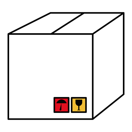 box carton isolated icon vector illustration designのイラスト素材