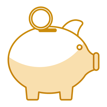 piggy savings isolated icon vector illustration designのイラスト素材