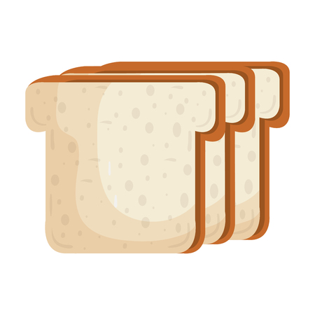 delicious slices bread isolated icon vector illustration designのイラスト素材
