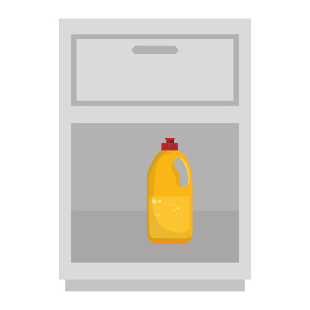Laundry shelf with bottle isolated icon vector illustration designのイラスト素材