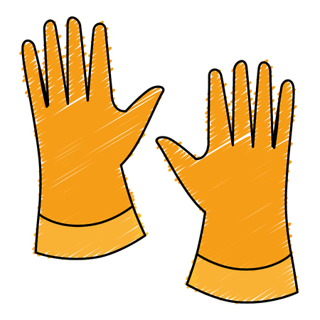 laundry gloves isolated icon vector illustration designのイラスト素材