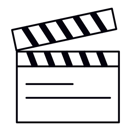 clapper board cinema icon vector illustration designのイラスト素材