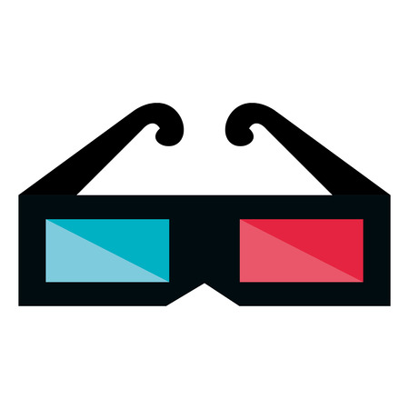 glasses 3d cinema icon vector illustration designのイラスト素材