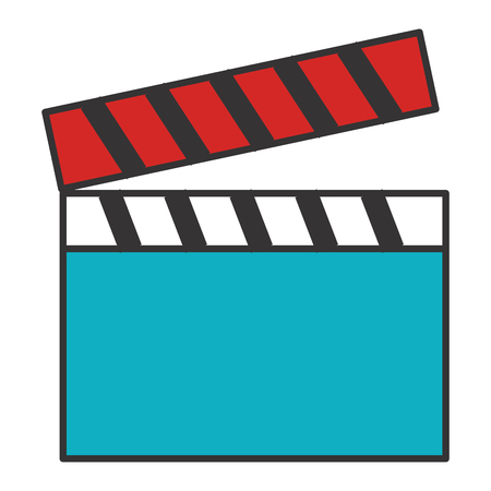 clapper board cinema icon vector illustration designのイラスト素材