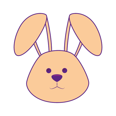 Cute easter bunny cartoon icon vector illustration graphicのイラスト素材