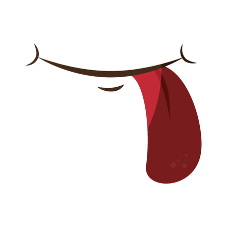 Mouth laughing cartoon icon vector illustration graphic designのイラスト素材