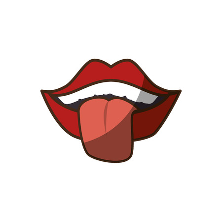 Mouth laughing cartoon icon vector illustration graphic designのイラスト素材