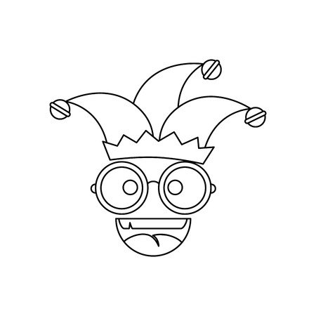 Jester clown cartoon icon vector illustration graphic designのイラスト素材