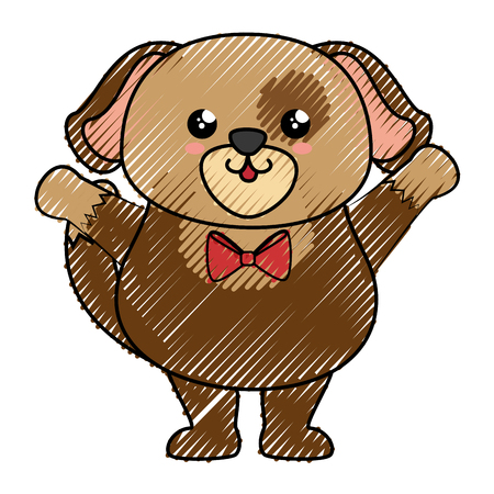 Dog cartoon icon vector illustration graphic designのイラスト素材