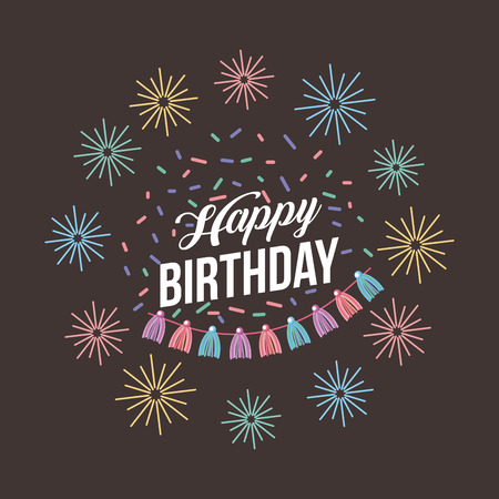 happy birthday background icon vector illustration design graphicのイラスト素材