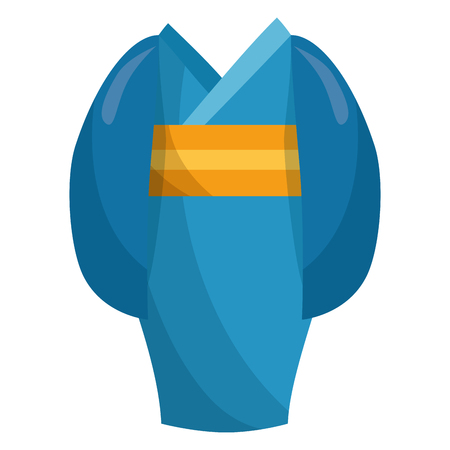 Japanese kimono dress cartoon icon vector illustration graphic designのイラスト素材