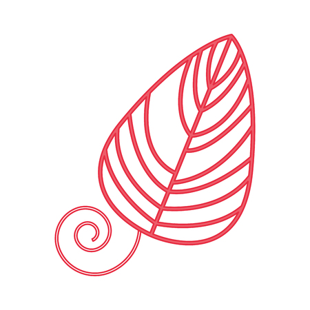 leaf decorative drawing icon vector illustration designのイラスト素材