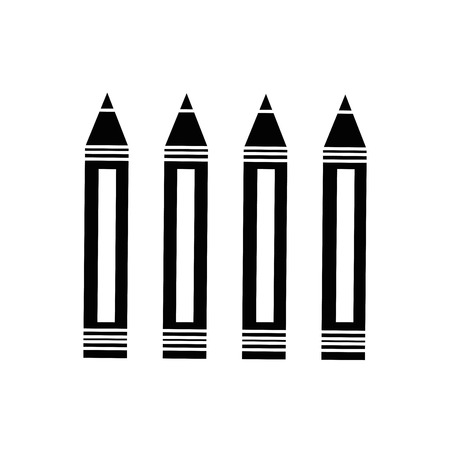 Set of Pencils colored icon vector illustration graphic designのイラスト素材