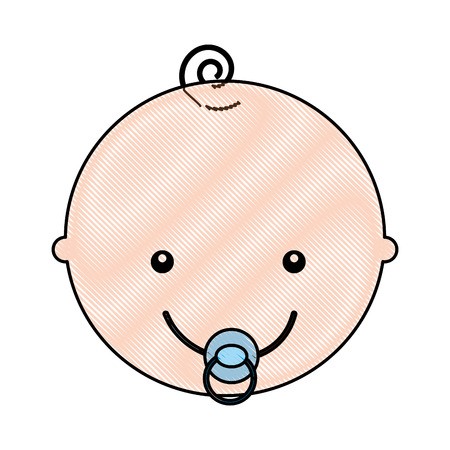 head cute baby icon vector illustration designのイラスト素材