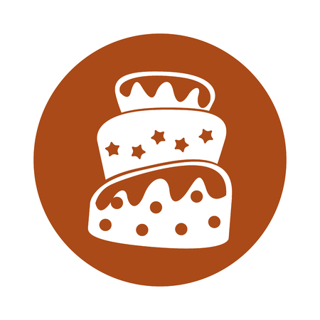 delicious cake celebration icon vector illustration designのイラスト素材