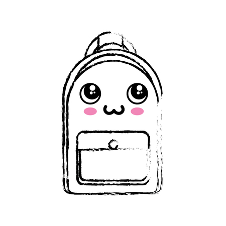 backpack icon over white background. vector illustrationのイラスト素材