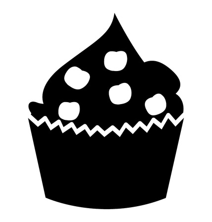 delicious cupcake celebration icon vector illustration designのイラスト素材