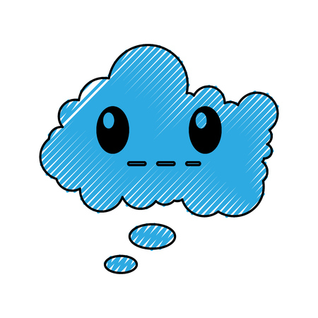 speech bubble silent comic character vector illustration designのイラスト素材