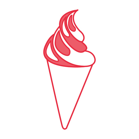 Delicious ice cream cone vector illustration designのイラスト素材