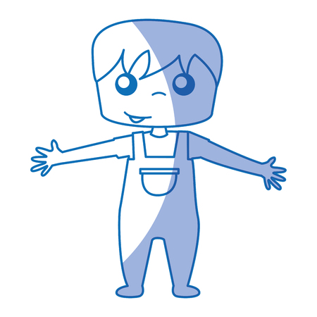 cute boy drawing icon vector illustration designのイラスト素材