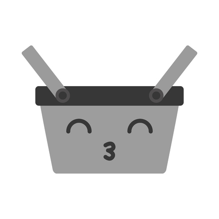 cute kawaii picnic basket vector graphic designのイラスト素材