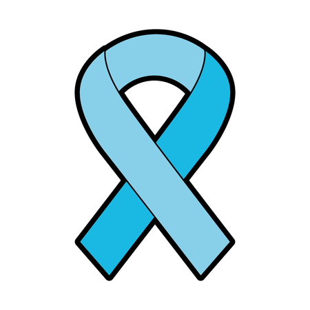 blue Awareness ribbon cartoon vector graphic designのイラスト素材