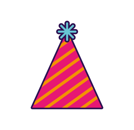 cute party hat cartoon vector graphic designのイラスト素材