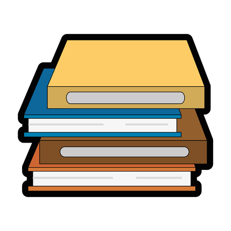 academic books icon over white background colorful design vector illustrationのイラスト素材