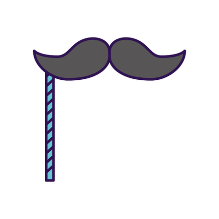 cute booth prop moustache cartoon vector graphic designのイラスト素材