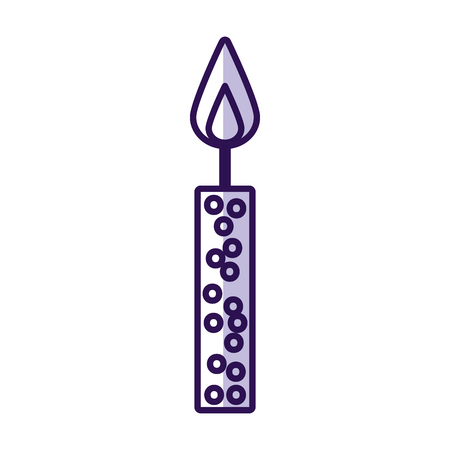 shadow purple birthday candle cartoon vector illustration designのイラスト素材