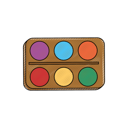 paint palette icon over white background vector illustrationのイラスト素材