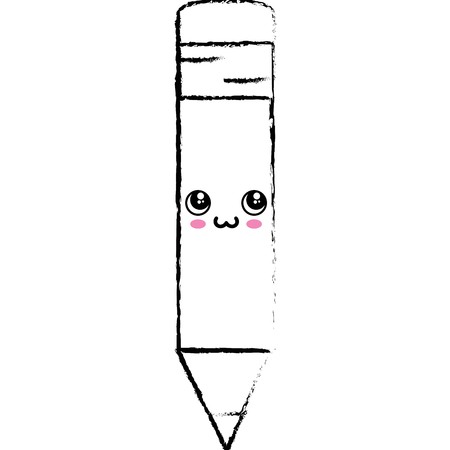 Pencil kawaii cartoon icon vector illustration graphic designのイラスト素材